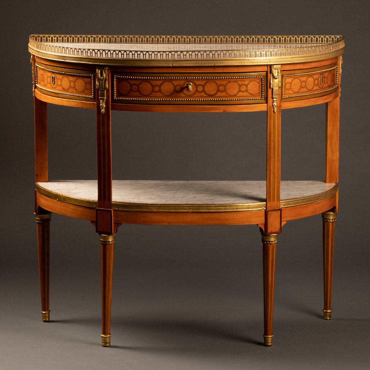 Half-moon Console Louis XVI Period-photo-5