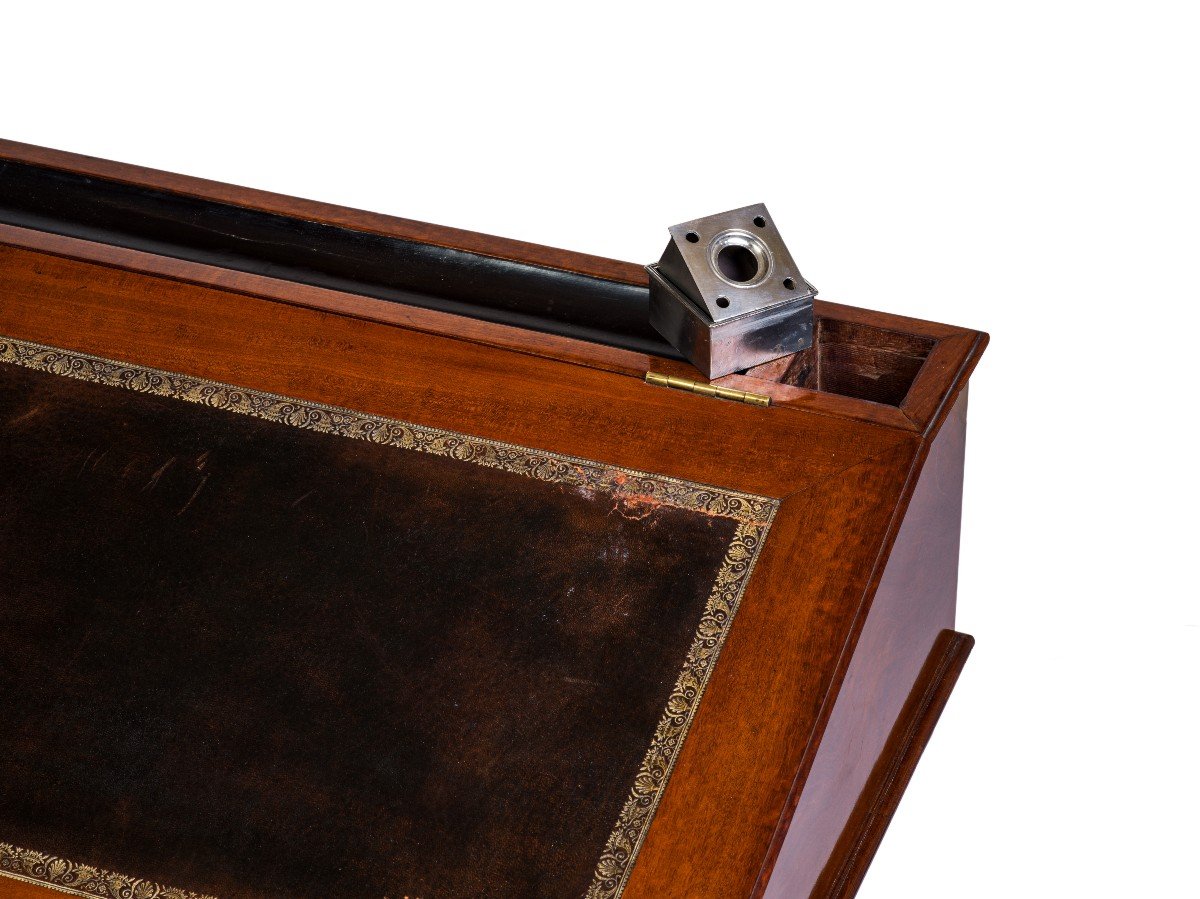 Rack And Pinion Desk, Late 18th Century-photo-3