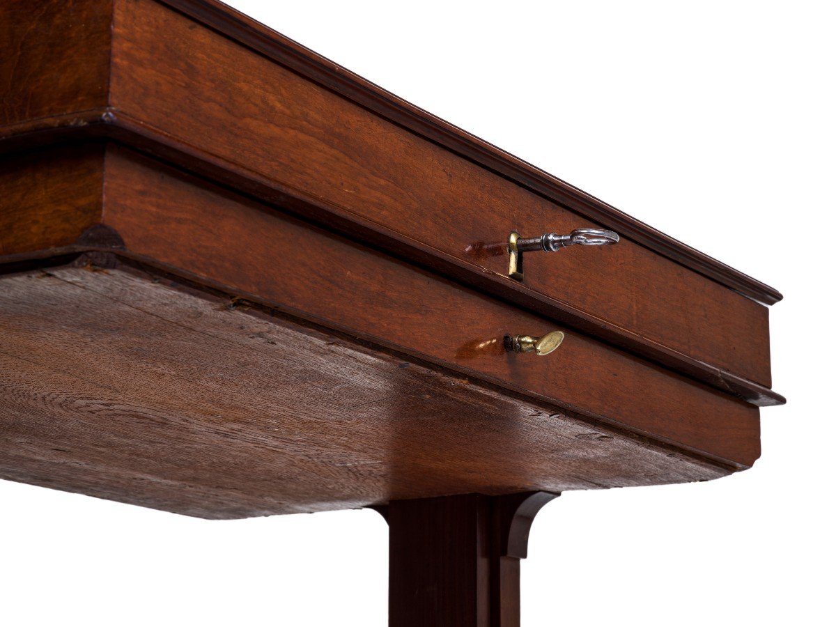 Rack And Pinion Desk, Late 18th Century-photo-7