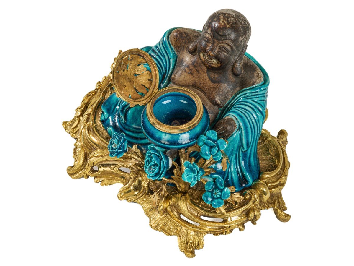 Inkwell At The Magot, 19th Century-photo-3