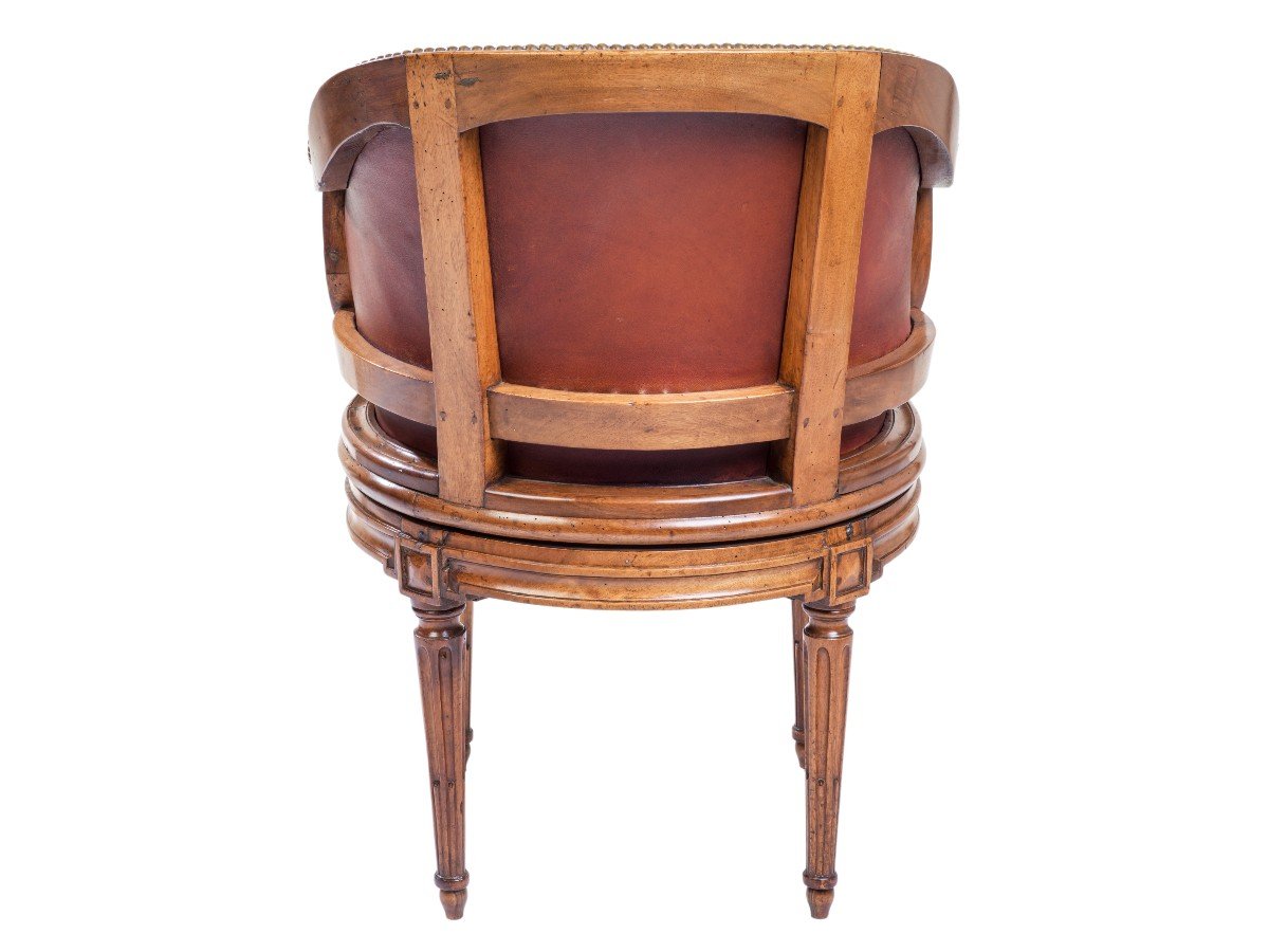 Louis XVI Period Office Chair With Swivel Seat-photo-4