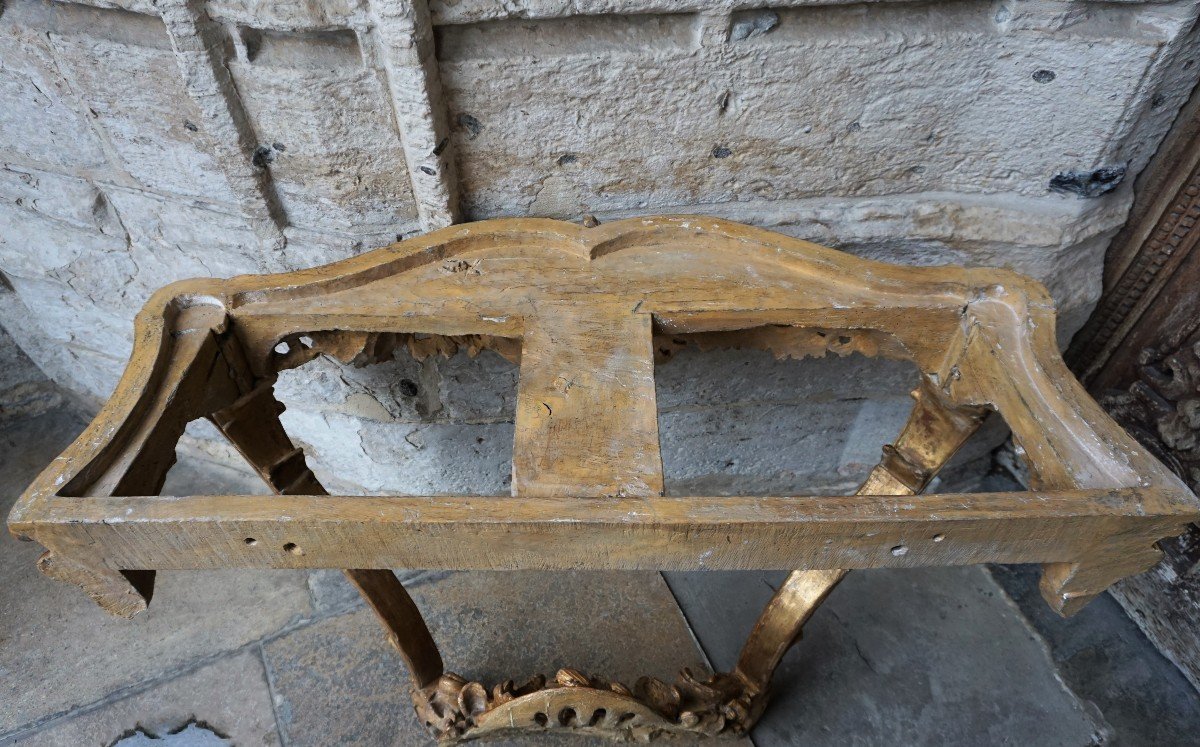 Console d'Applique En Bois Sculpté Et Doré Epoque Louis XV-photo-2