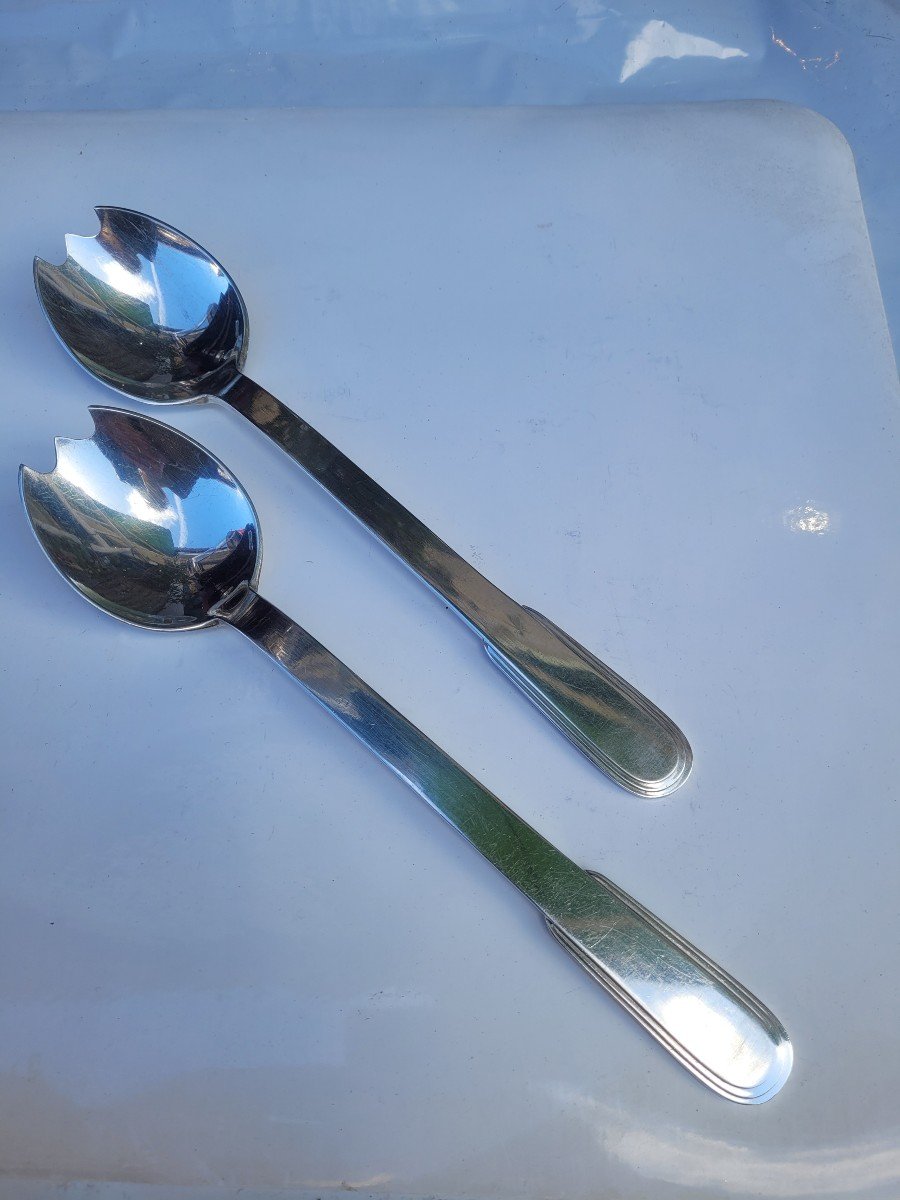 Christofle Laos Art Deco Salad Cutlery 