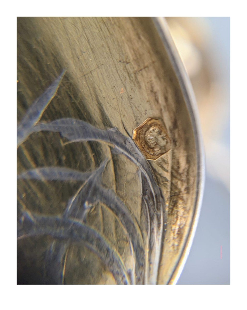 Cardeilhac 3 Small Art Nouveau Spoons In Solid Silver And Vermeil-photo-1