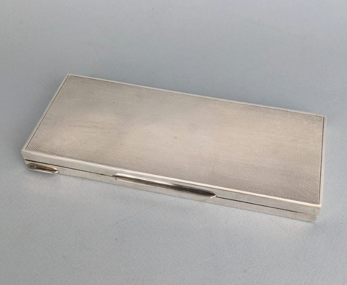 Long Sterling Silver Cigar Box 