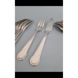 Ercuis 24-piece Art Deco Fish Cutlery Set 