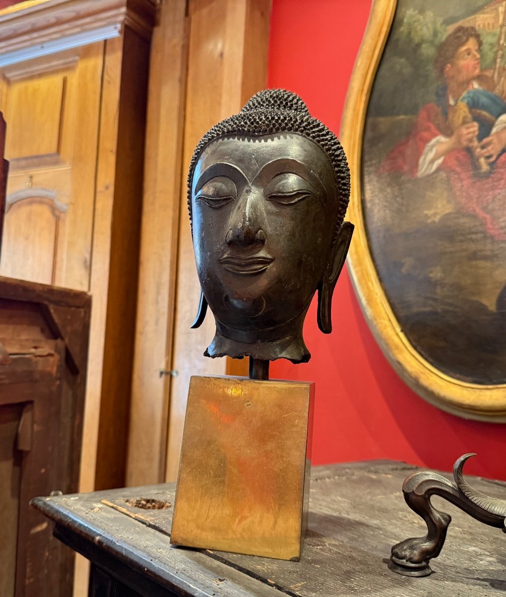 Bronze Buddha Head - Thailand