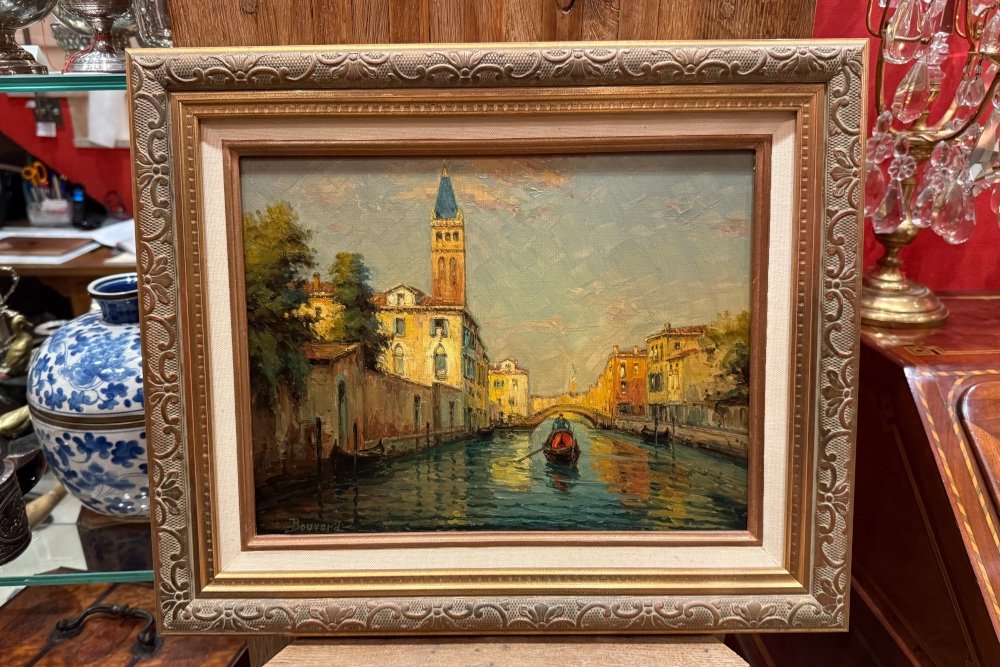 Pair Of Bouvard Paintings View Of Venice-photo-1