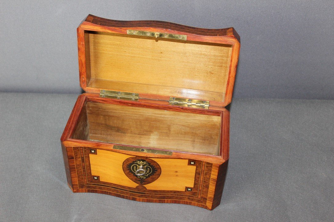 Napoleon III Period Box In Late XIX Marquetry-photo-4