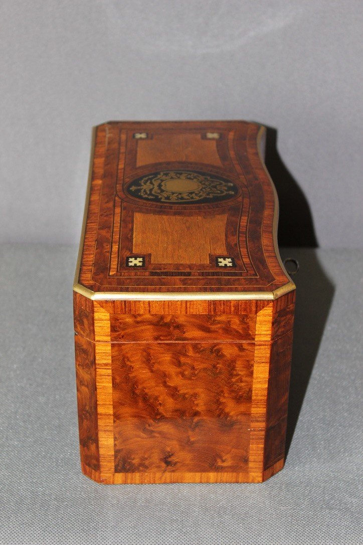 Napoleon III Period Box In Late XIX Marquetry-photo-5