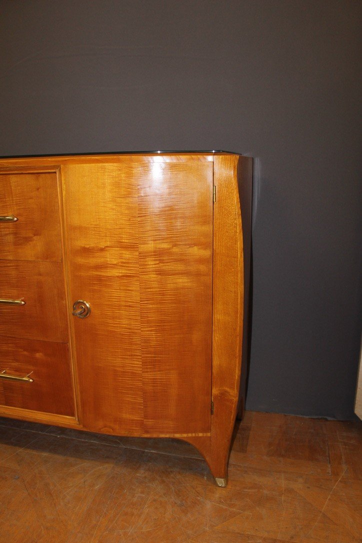 Art Deco Period Sideboard In Light Wood Circa 1930-photo-3