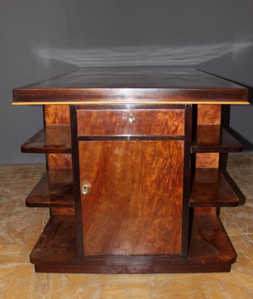 Art Deco Period Desk In Rosewood Circa 1930-photo-3