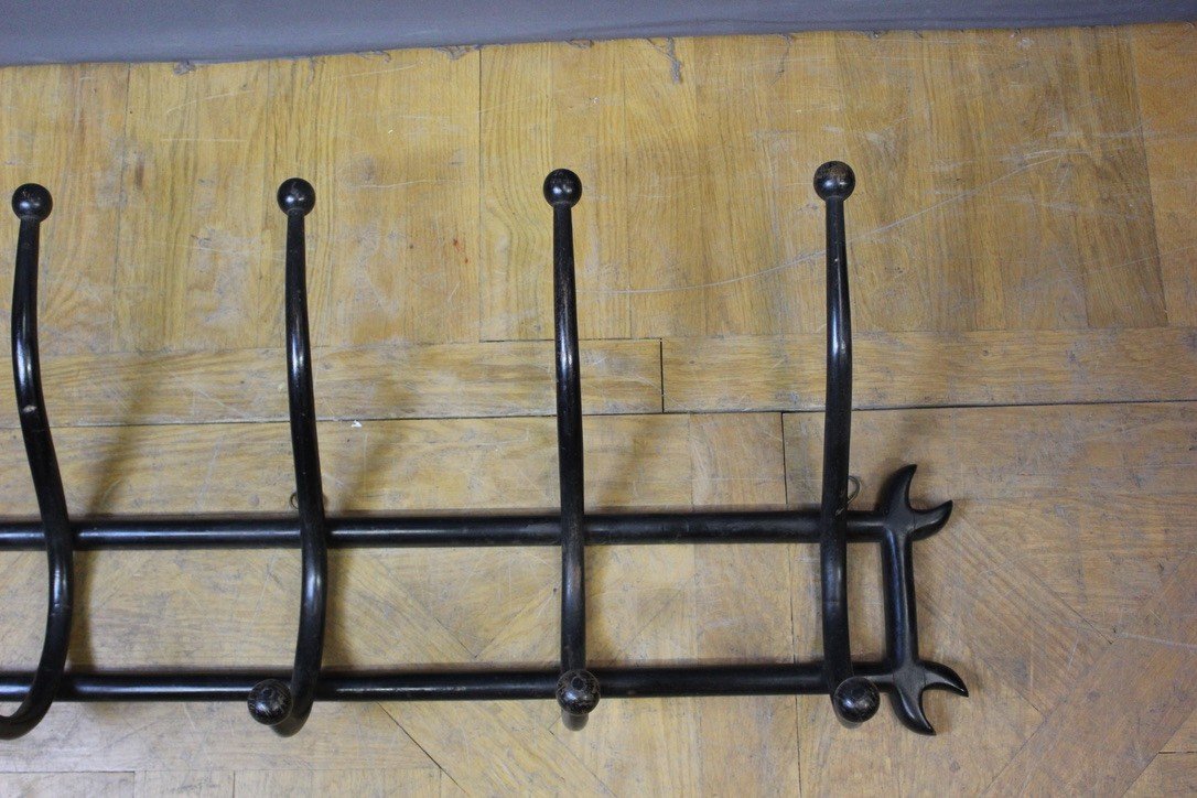 Curved Wood Wall Coat Rack Circa 1900-photo-4