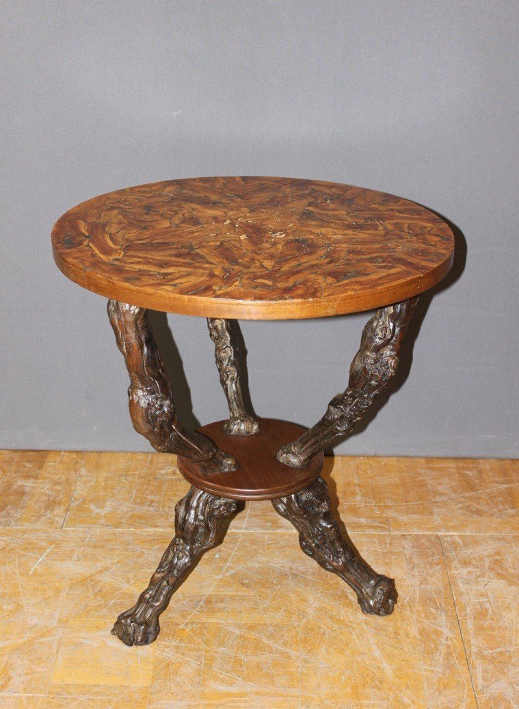 Pedestal Table And Its Stools In Vineyard Circa 1950-photo-2