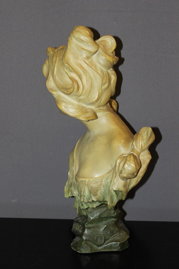 Sculpture Art Nouveau De Jeune Femme Titrée Curieuse Par Madrassi-photo-2