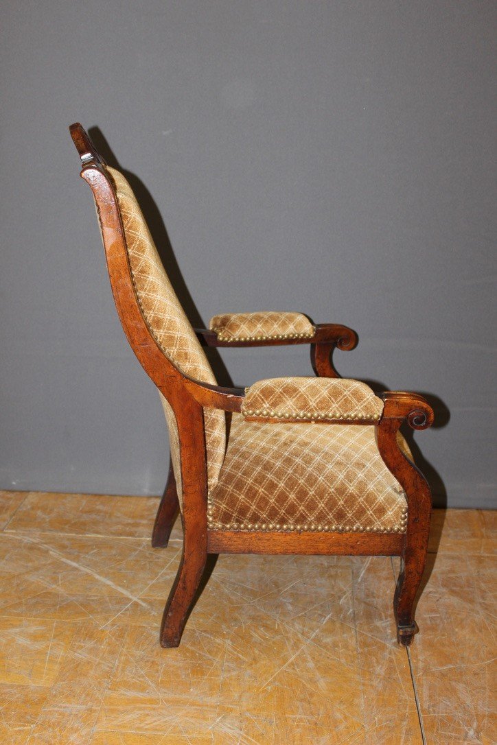 Fauteuil d'Enfant Napoléon III En Acajou Fin XIX-photo-5