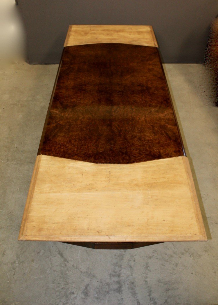 Art Deco Period Table In Mahogany And Elm Burl Circa 1930-photo-2