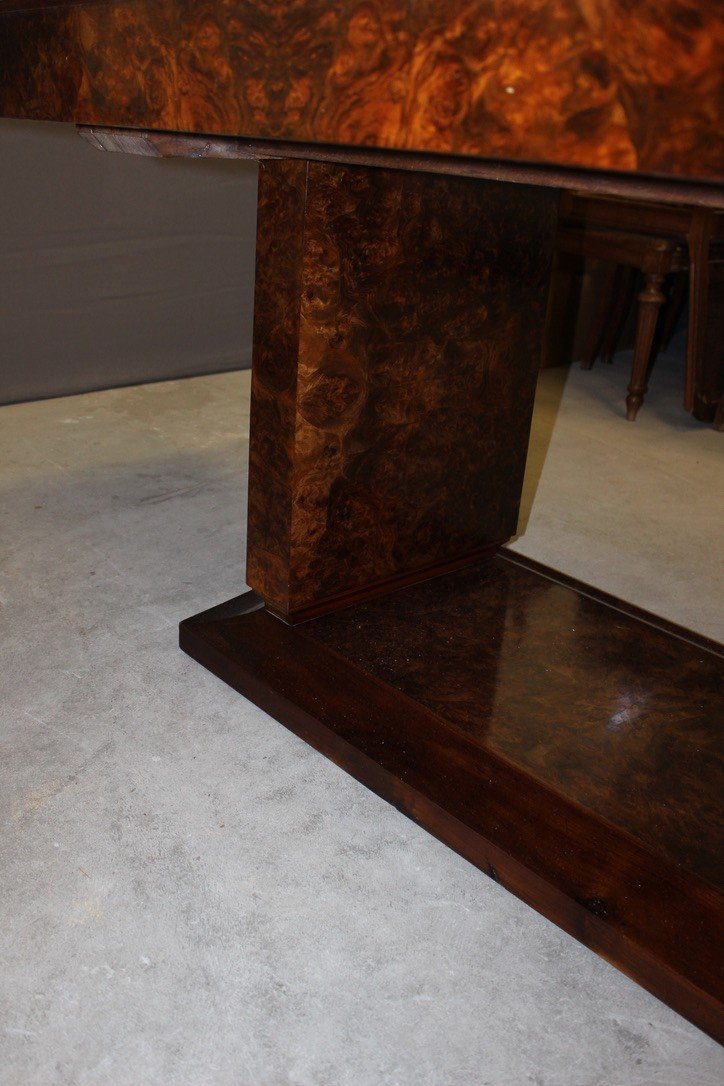 Art Deco Period Table In Mahogany And Elm Burl Circa 1930-photo-4