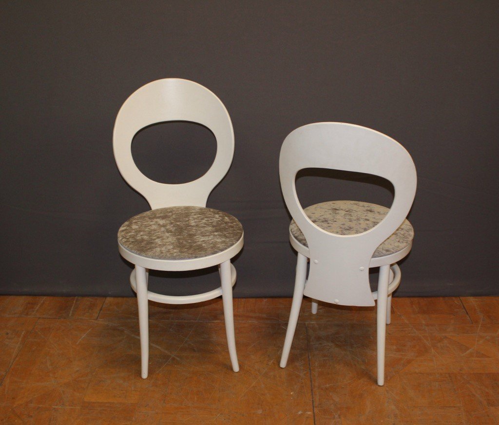 Pair Of "seagull" Chairs By Baumann Around 1970-photo-2