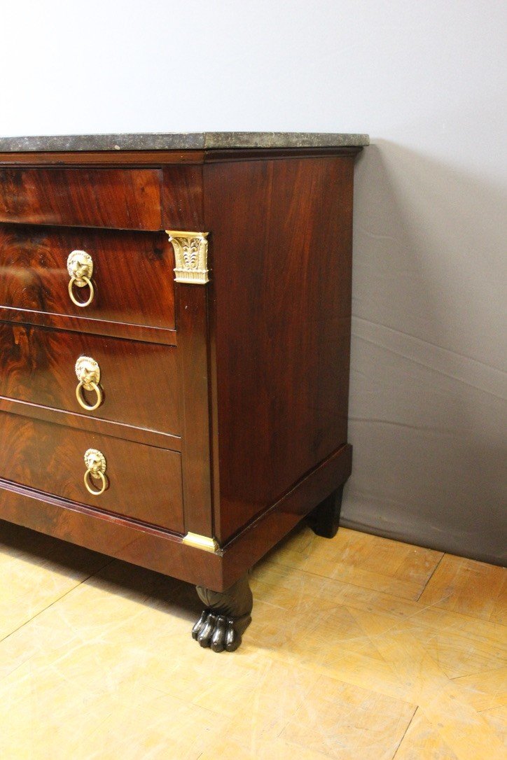 Empire Commode Return From Egypt In Mahogany Early 19th Century-photo-2