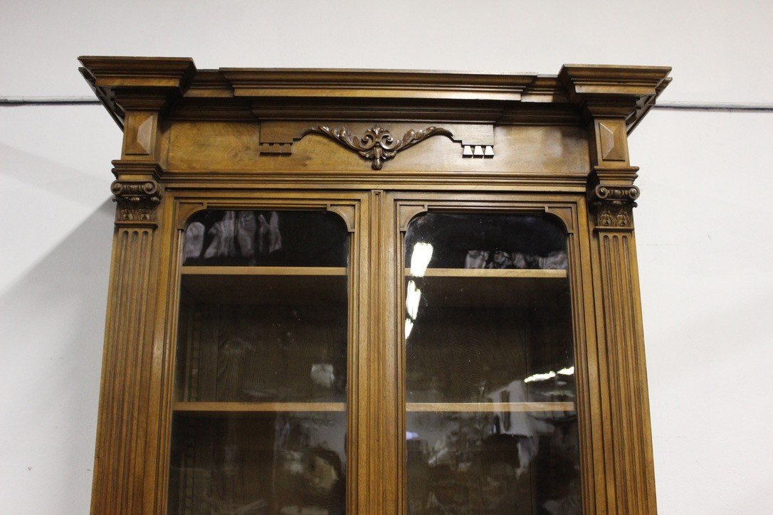 Late 19th Century Walnut Library-photo-8