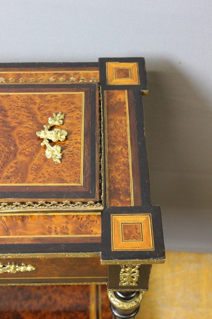 Napoleon III Period Planter In 19th Century Marquetry-photo-3