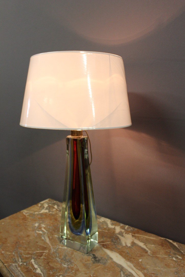 Multilayer Crystal Table Lamp Circa 1970-photo-6