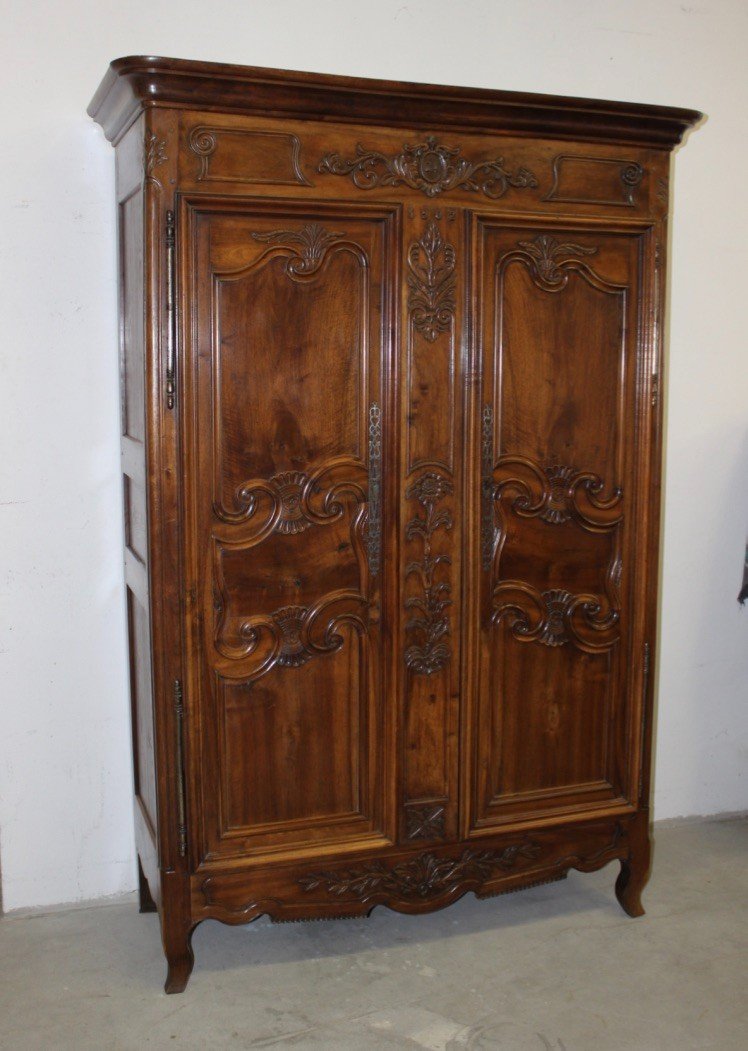 Armoire Bressane En Noyer Datée 1902-photo-4