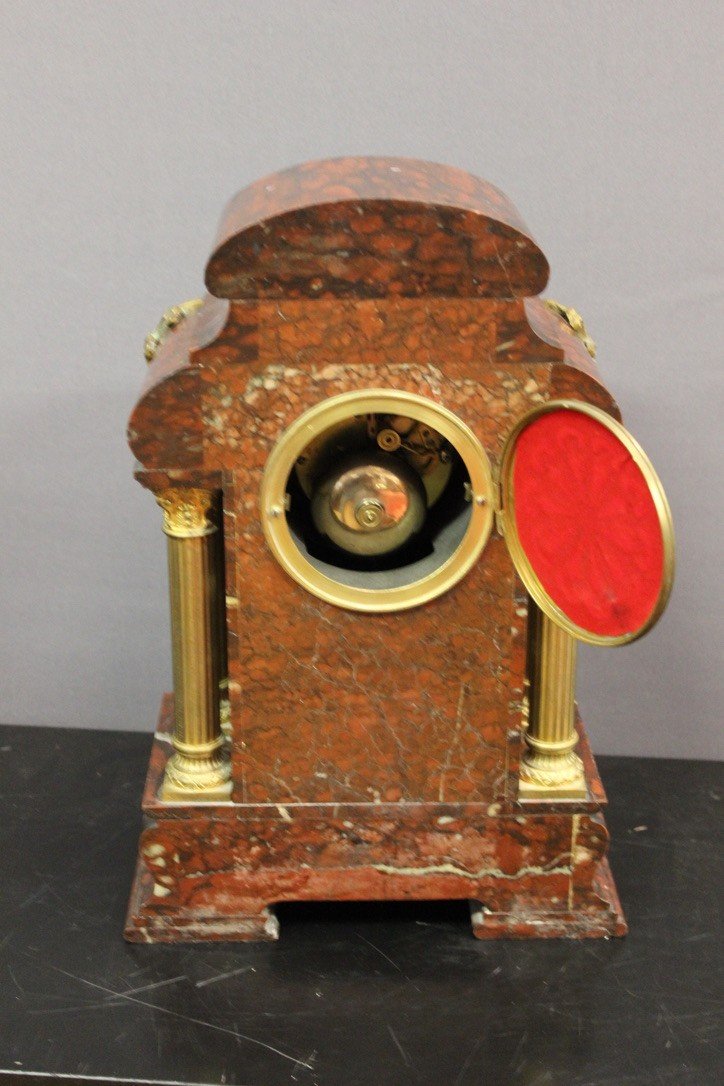 Napoleon III Clock In Marble And Gilt Bronze Circa 1880-photo-5