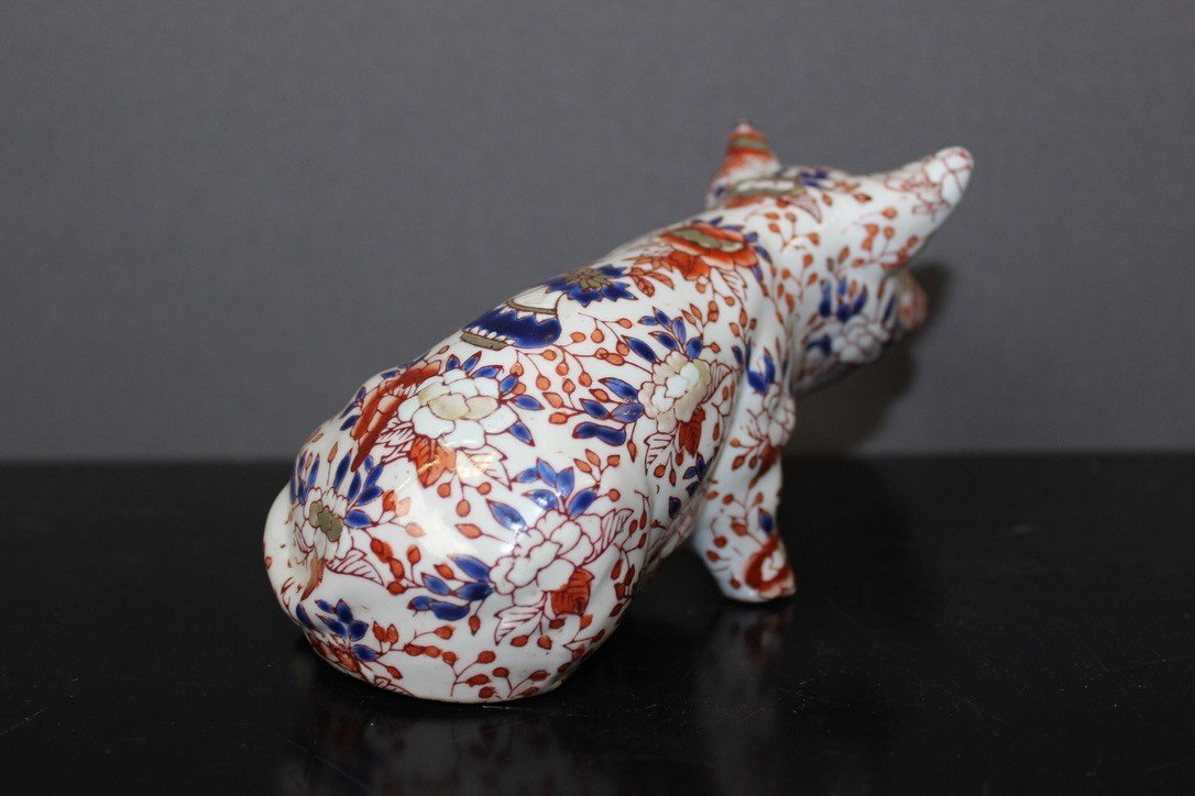 Cochon En Porcelaine Imari , Japon , Fin XIX -photo-4