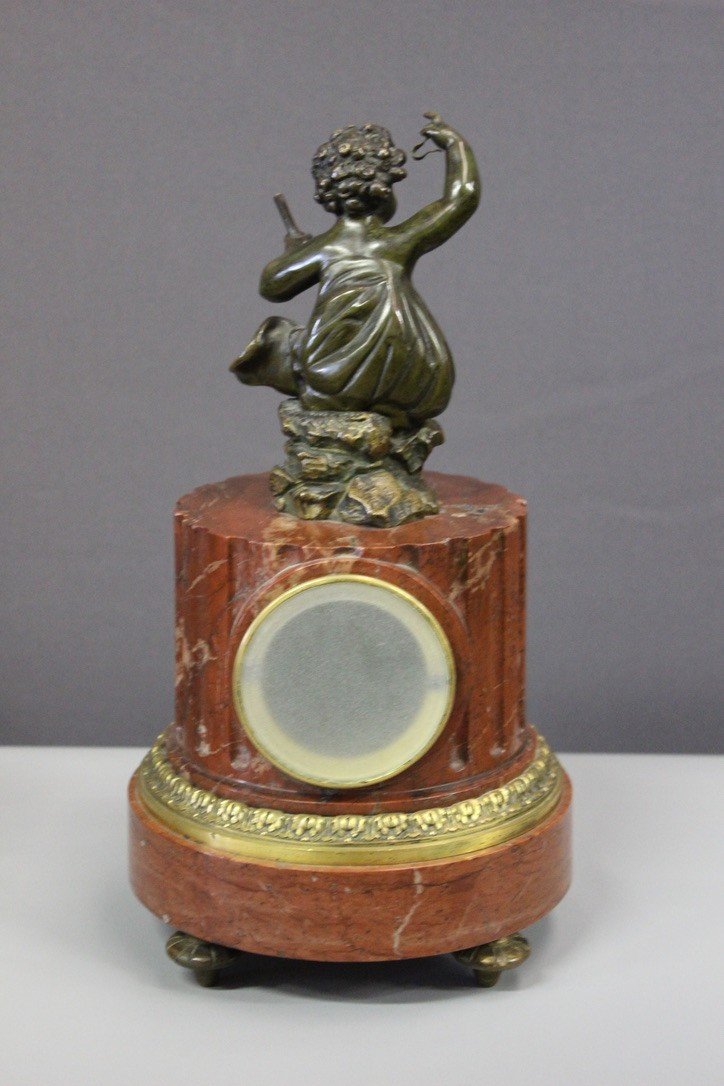 Terminal Clock Topped With A Putti Around 1880-photo-7