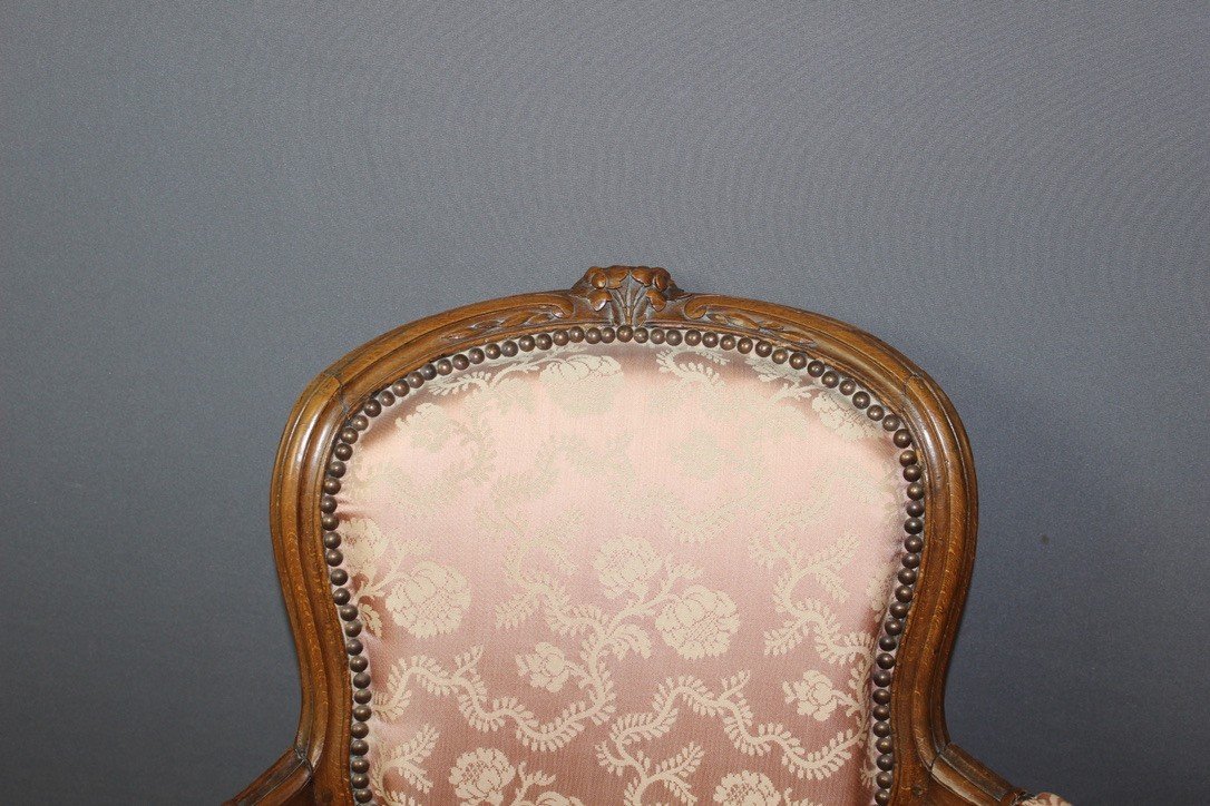 Fauteuil d'époque Louis XV En Hêtre XVIII-photo-2