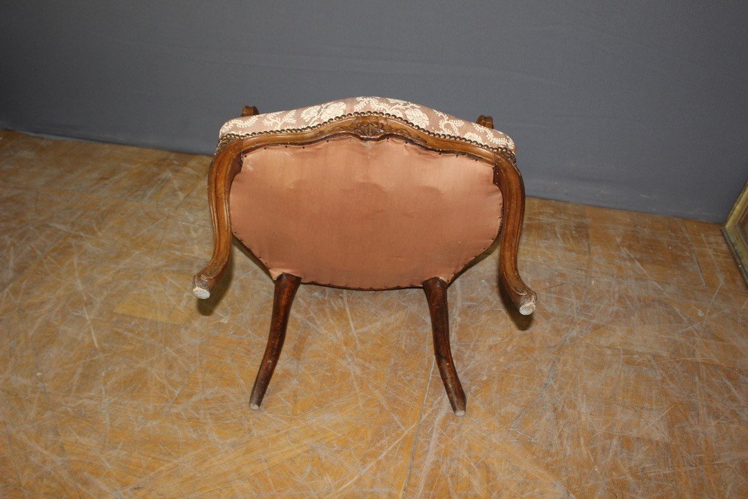 Fauteuil d'époque Louis XV En Hêtre XVIII-photo-5