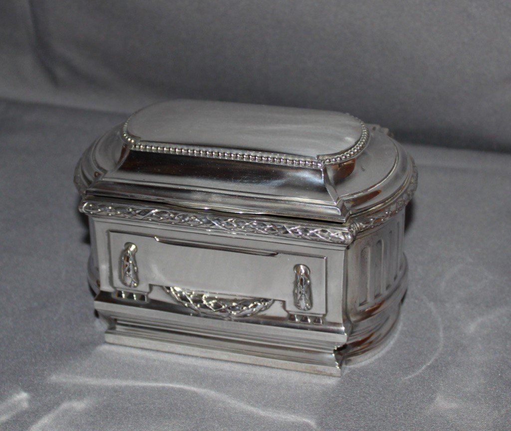 Louis XVI Style Silver Box Circa 1900-photo-3