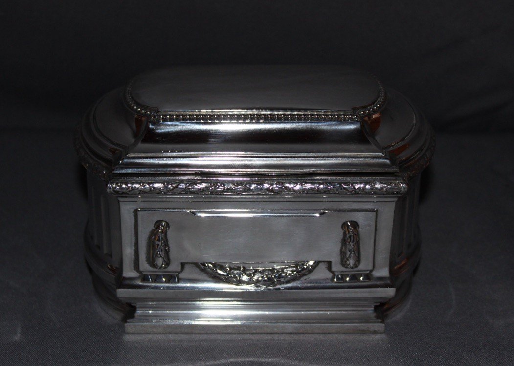 Louis XVI Style Silver Box Circa 1900-photo-6