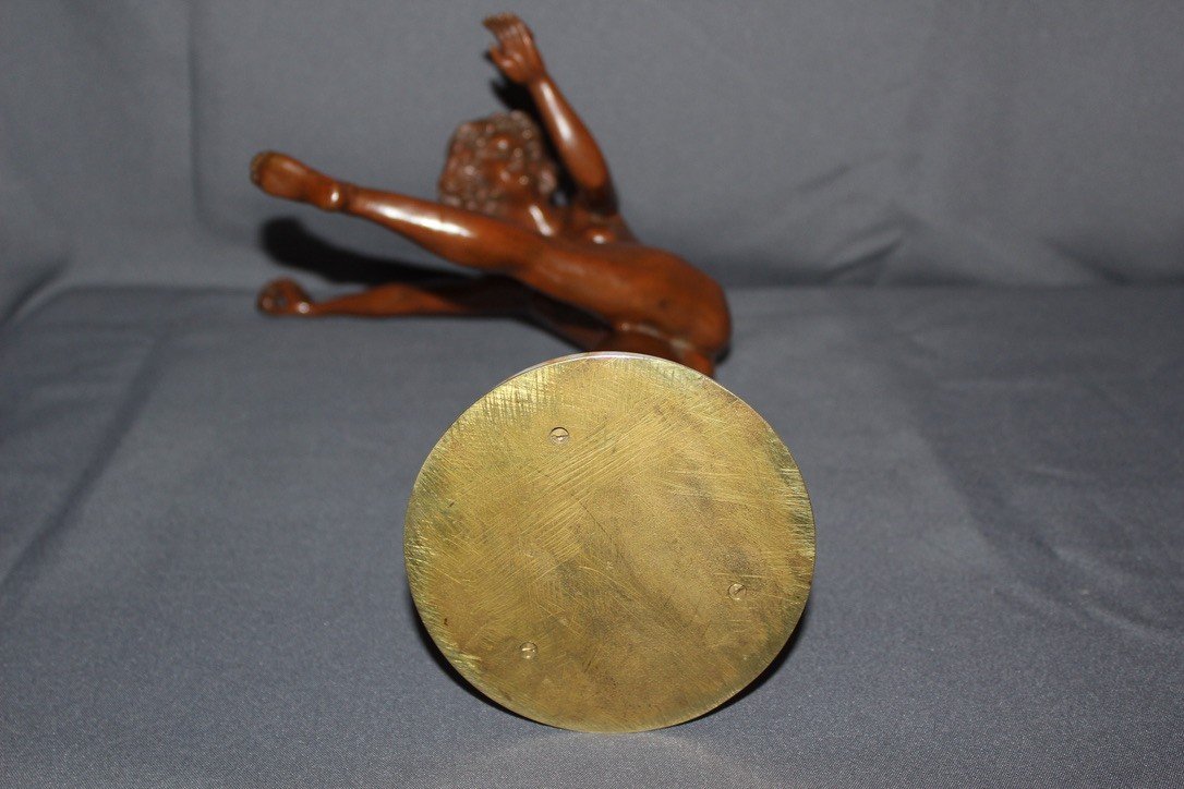 Bronze, Juggling Woman By Claire Colinet Around 1900-photo-6