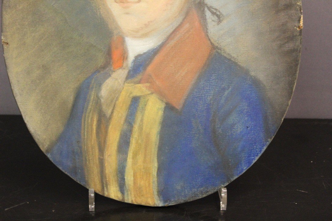 Portrait d'Homme En Pastel Début XIX-photo-3