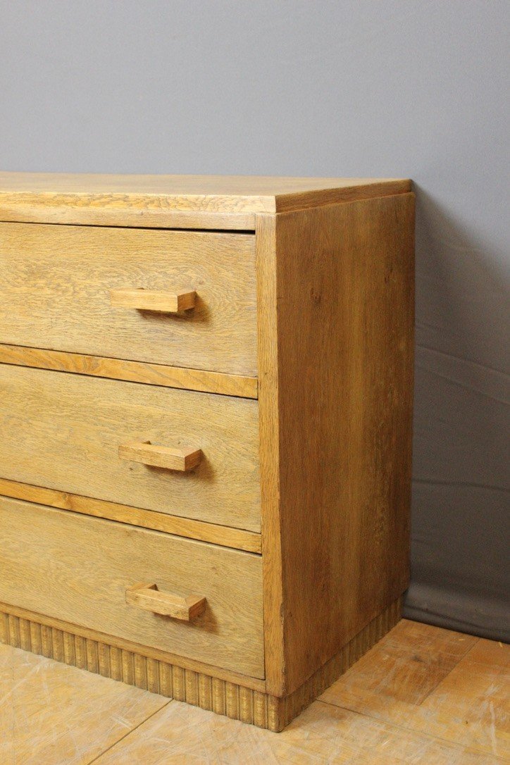 Art Deco Chest Of Drawers In Light Oak Circa 1930-photo-4