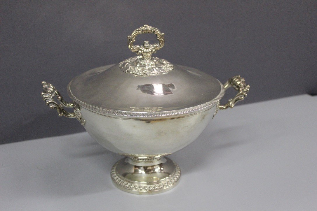 Silver Soup Tureen By Martial Fray Goldsmith XIX-photo-2