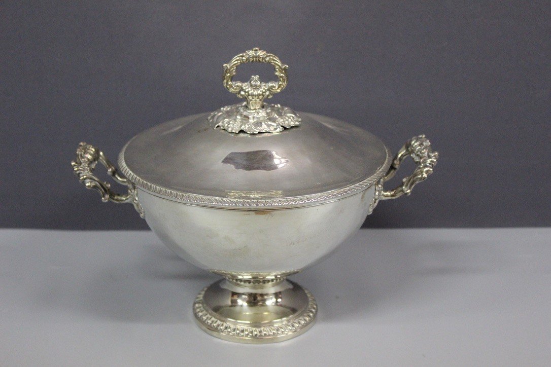 Silver Soup Tureen By Martial Fray Goldsmith XIX-photo-3