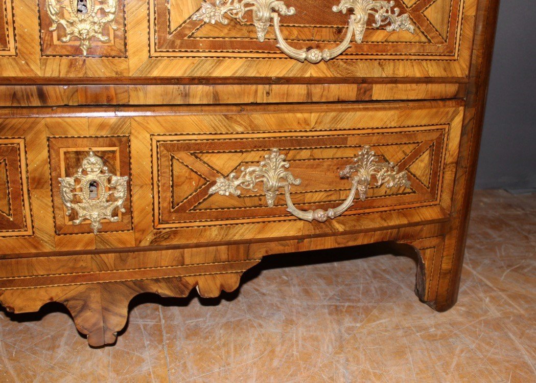 Commode Louis XIV En Marqueterie XVIII-photo-1