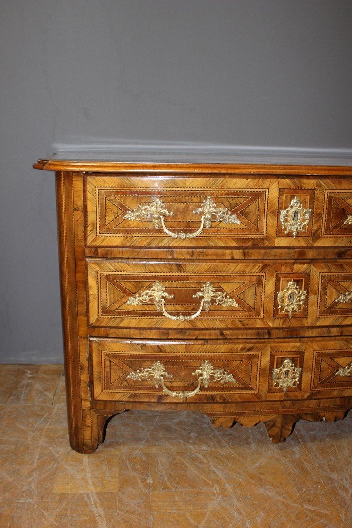 Commode Louis XIV En Marqueterie XVIII-photo-2