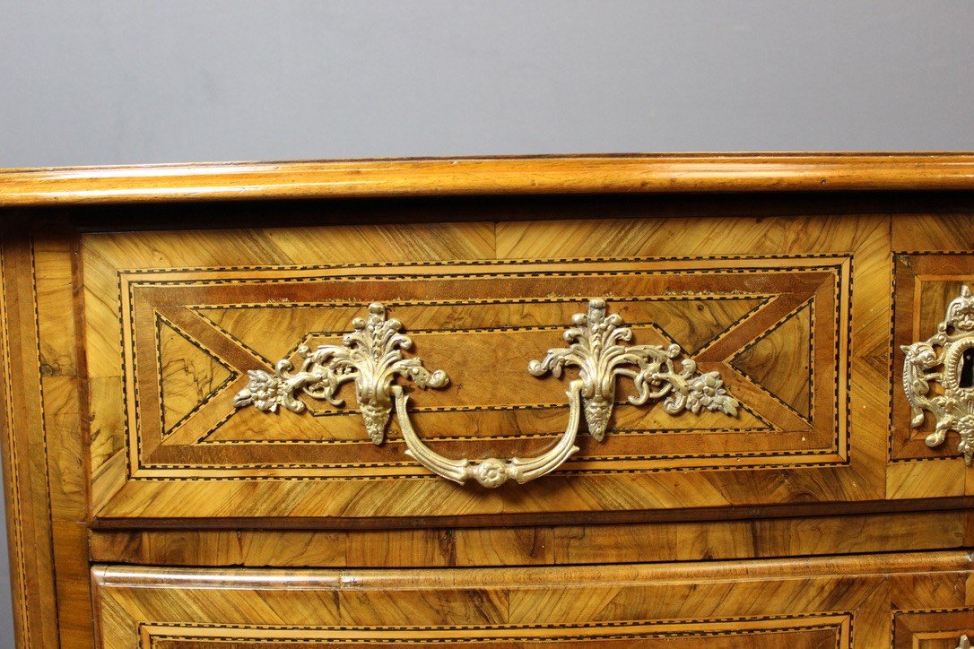 Commode Louis XIV En Marqueterie XVIII-photo-3