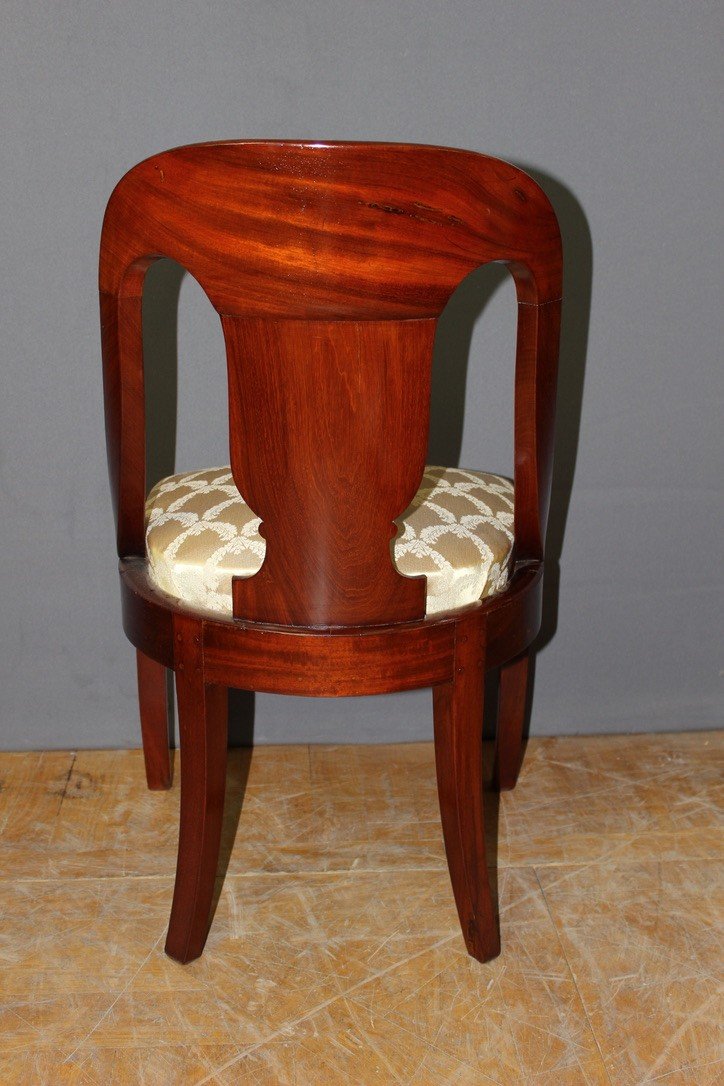 Set Of Four 19th Century Mahogany Gondola Chairs -photo-1