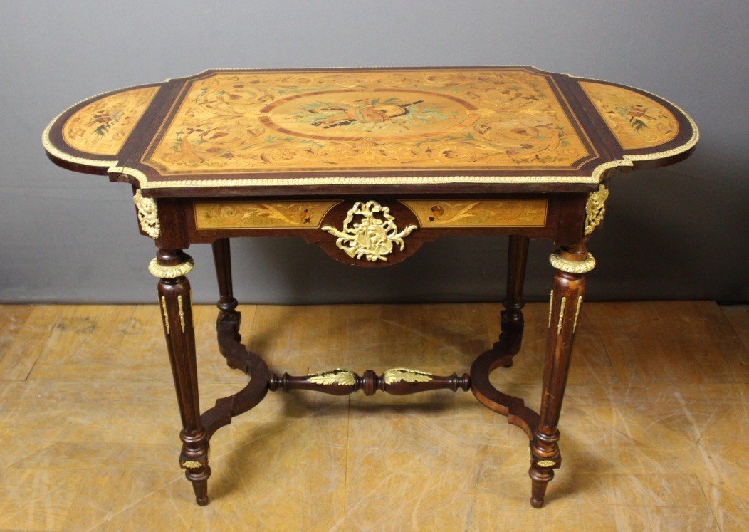 Napoleon III Marquetry Center Table Circa 1880