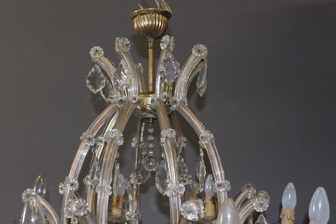 Murano Chandelier With Eight Lights Circa 1950-photo-4