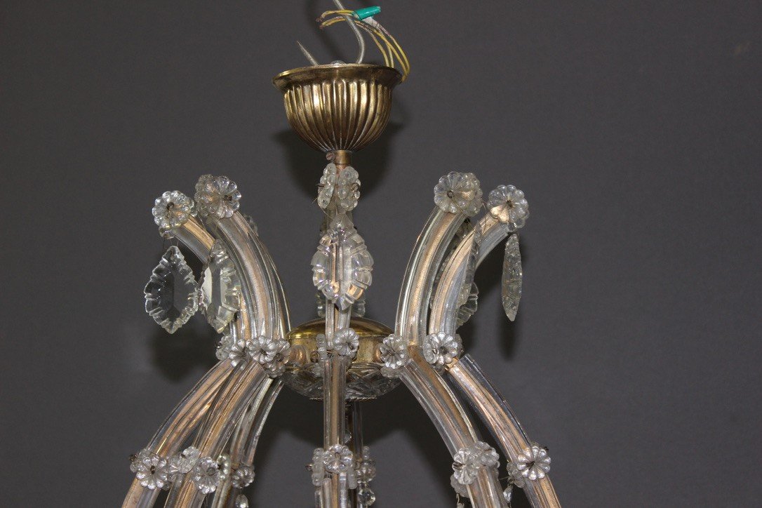 Murano Chandelier With Eight Lights Circa 1950-photo-6