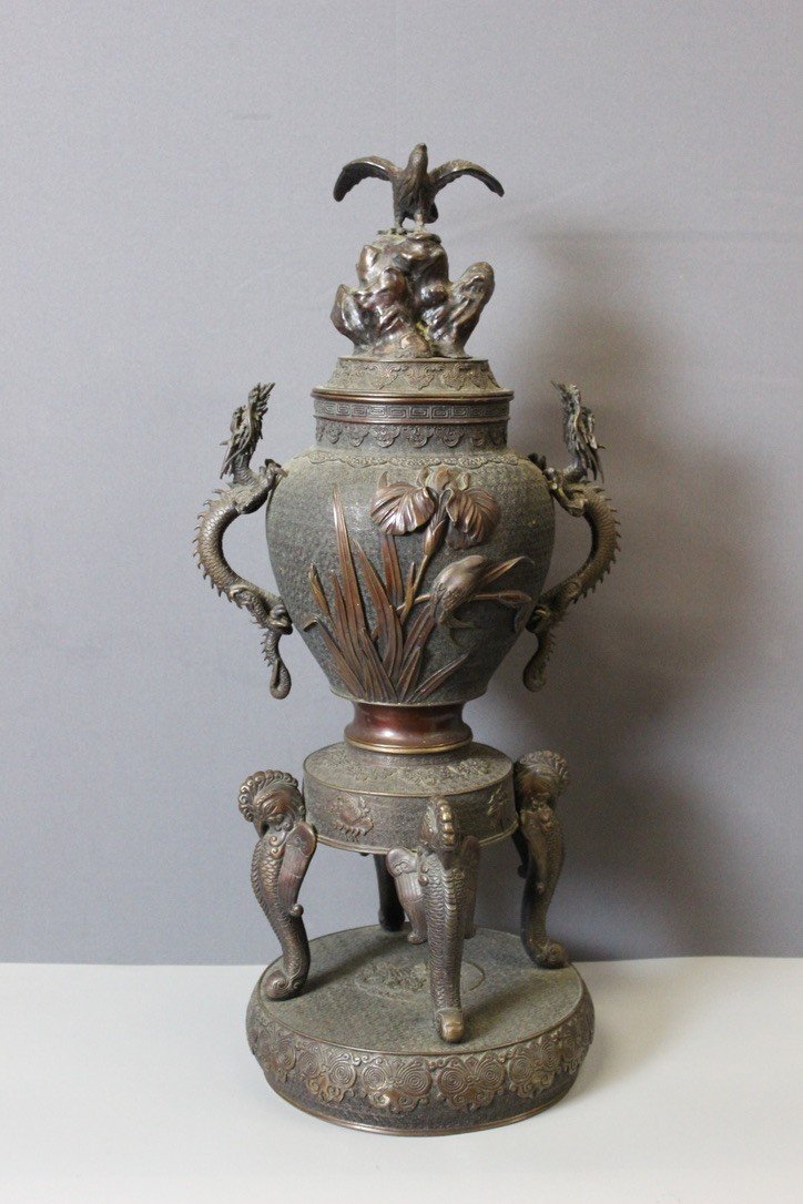 Chinese Bronze Perfume Burner Late 19th Century-photo-1