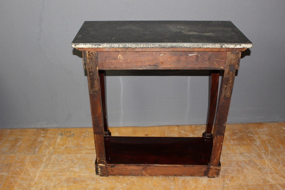 Small Restoration Period Console In Mahogany 19th Century-photo-7