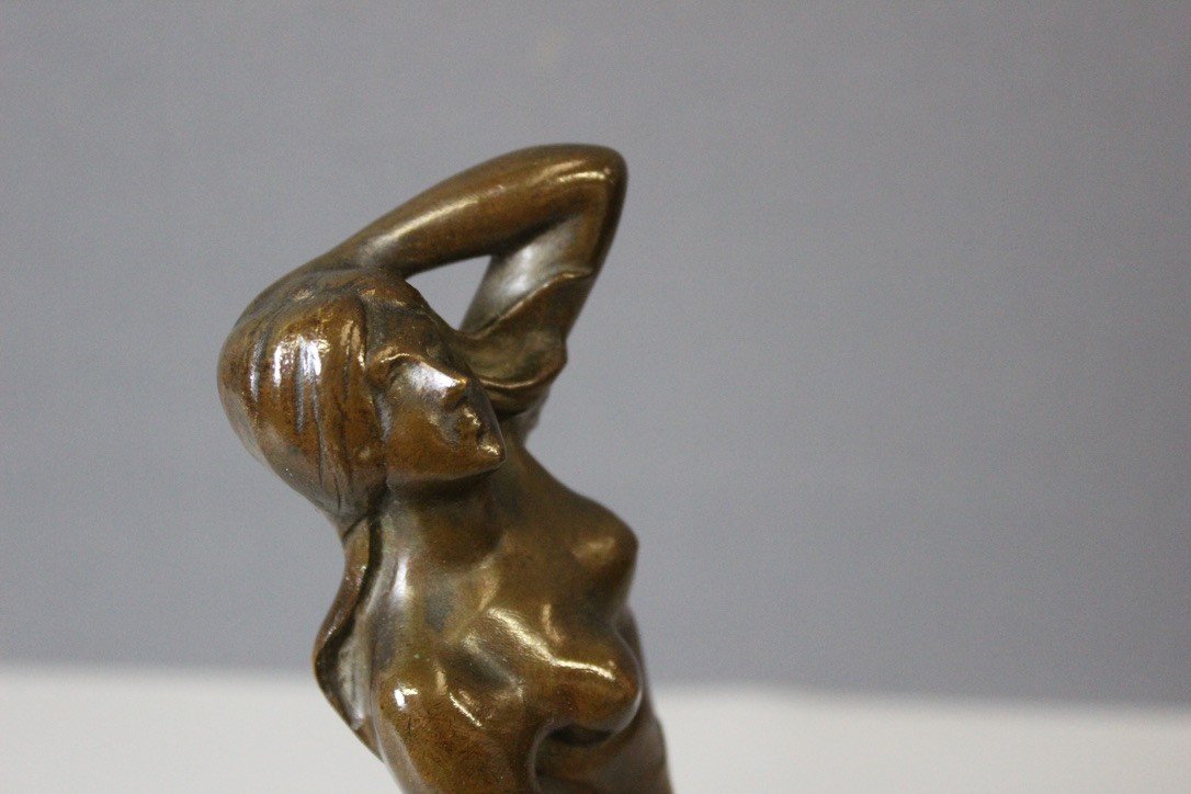 Bronze Dancing Woman Art Nouveau By Heurtebise-photo-3